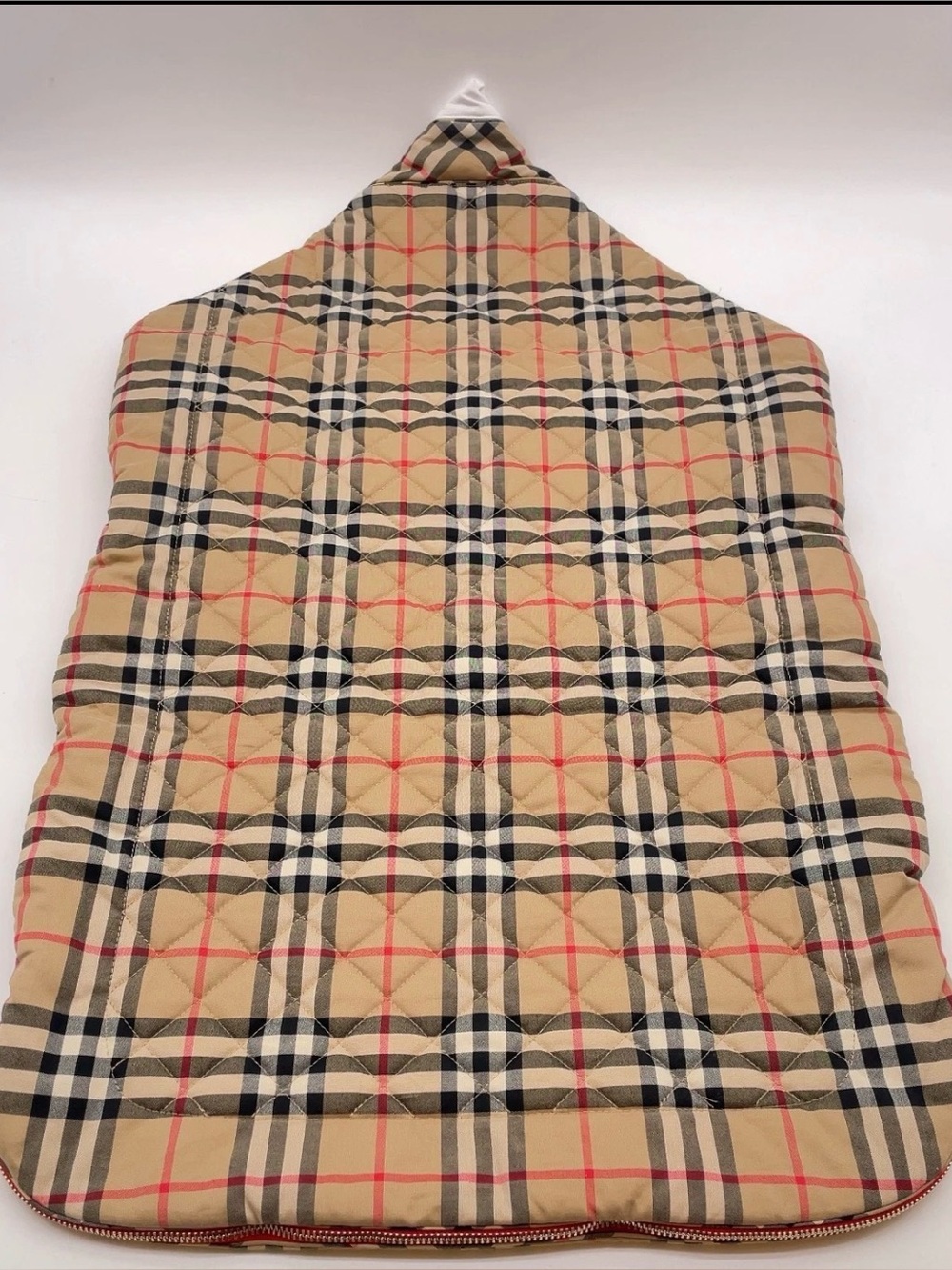 Burberry Kids Beige Plaid NOVA CHECK BABY BUNTING bag sleep snuggle 6-9m - Picture 3 of 14